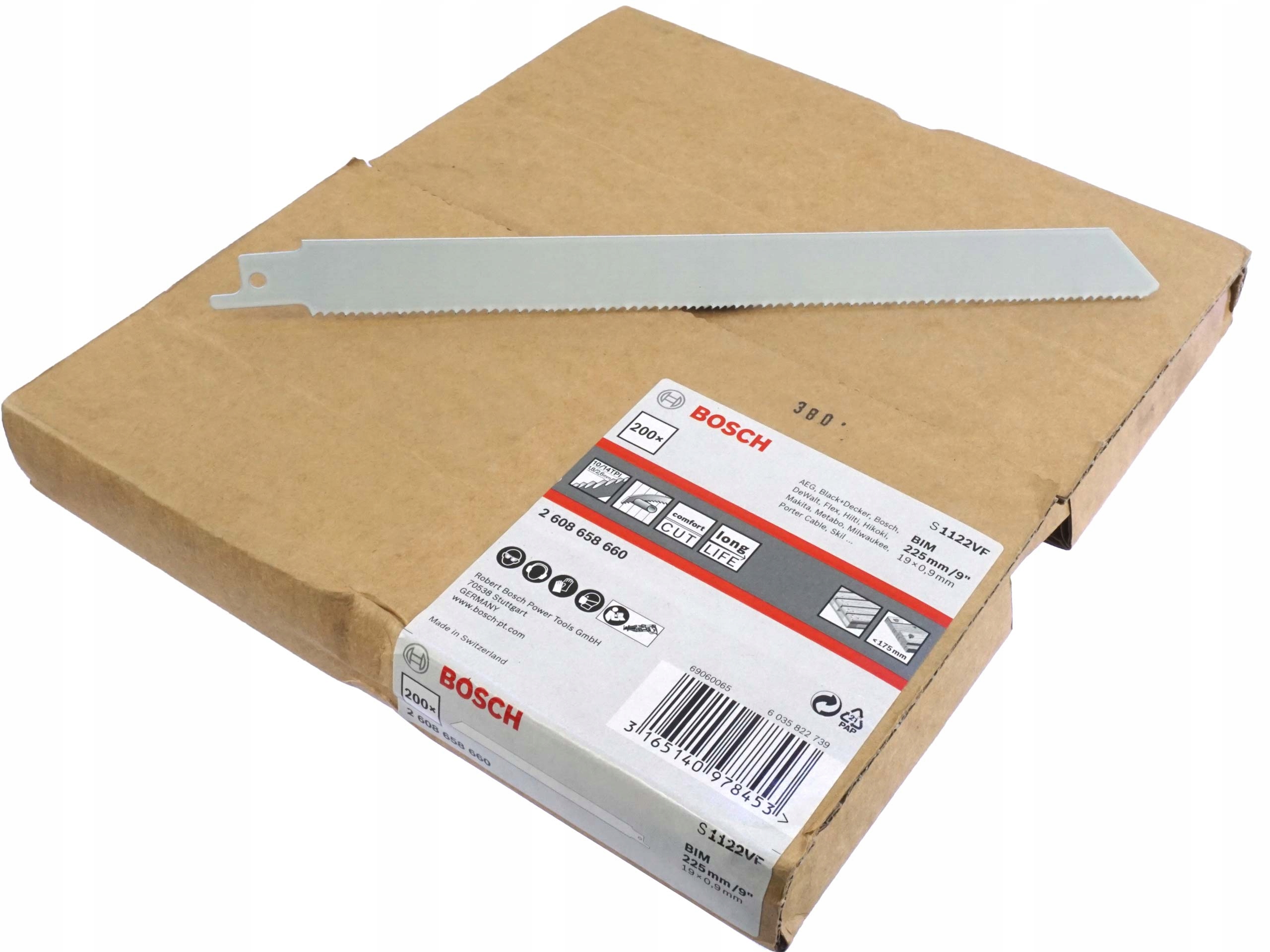 

Brzeszczot Bosch S1122VF palety drewno metal 225mm