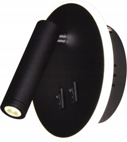 Kinkiet Reflektor Led Czarny Regulowany K-8095 Set