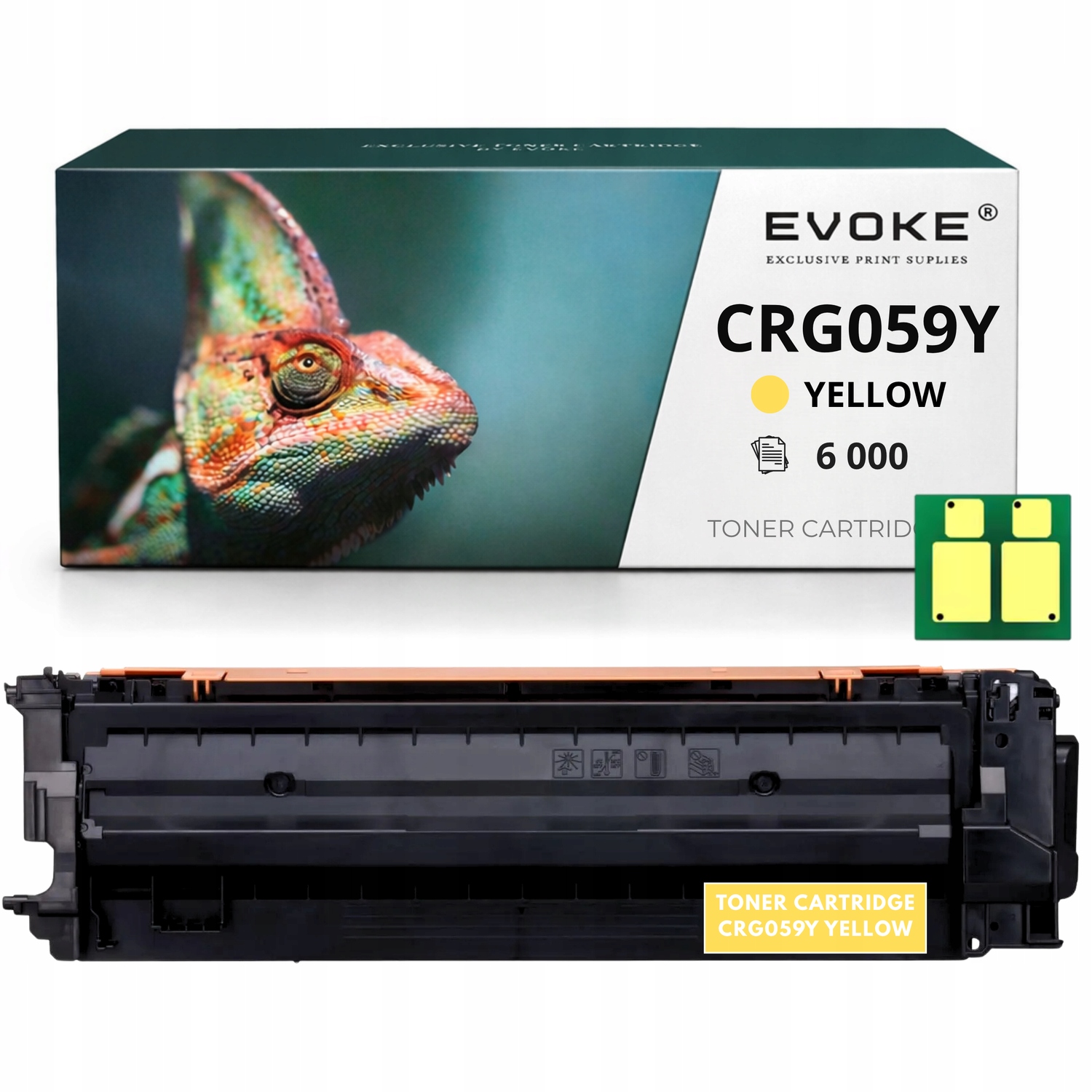Toner pro Canon CRG-059Y 3620C001 CRG059 žlutý i-SENSYS LBP852Cx Čip