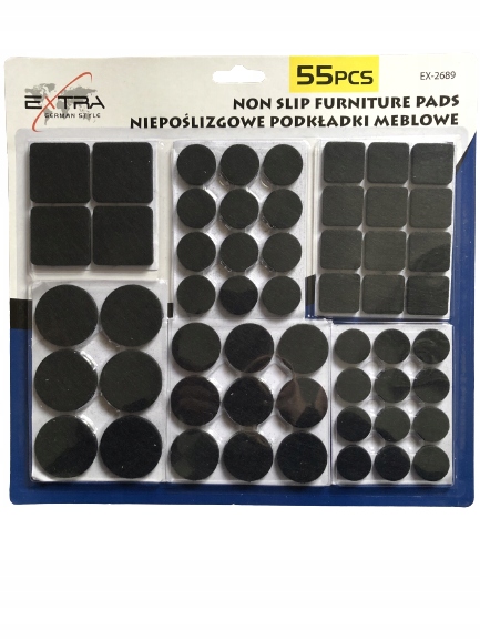 

Podkładki Filcowe zestaw 55 sztuk Antypoślizgowe