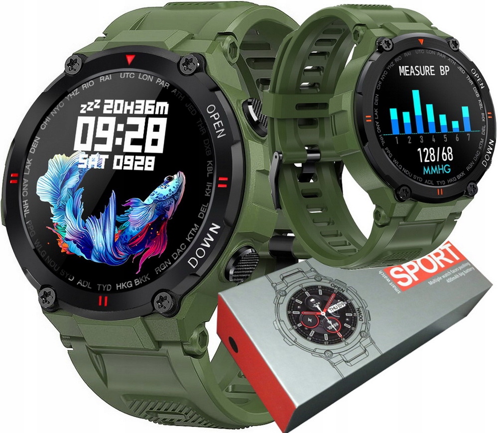

Wojskowy Zegarek Smartwatch Pulsometr Rozmowy Pl