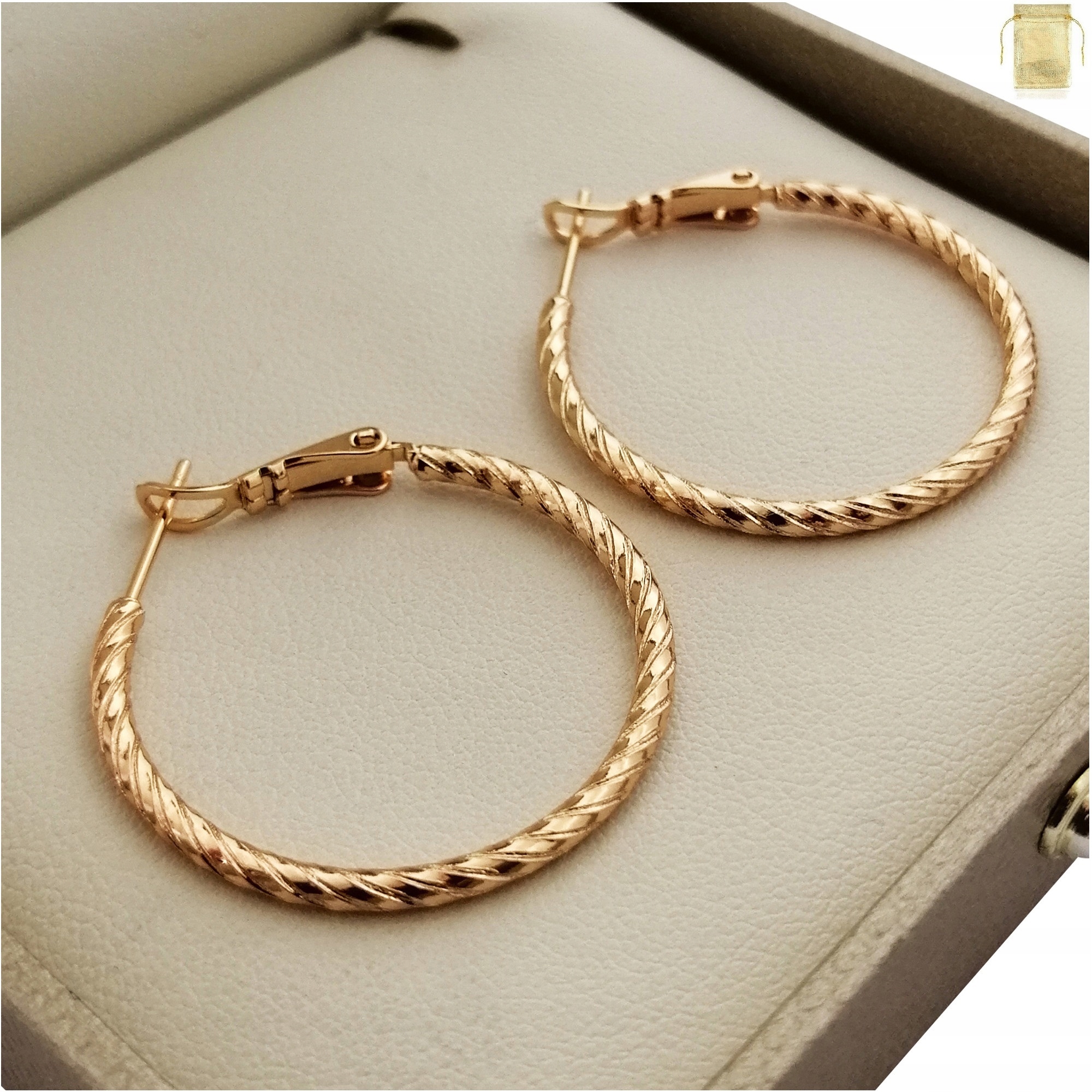 

Kolczyki Złote Koła Stal Chirurgiczna 3 CM