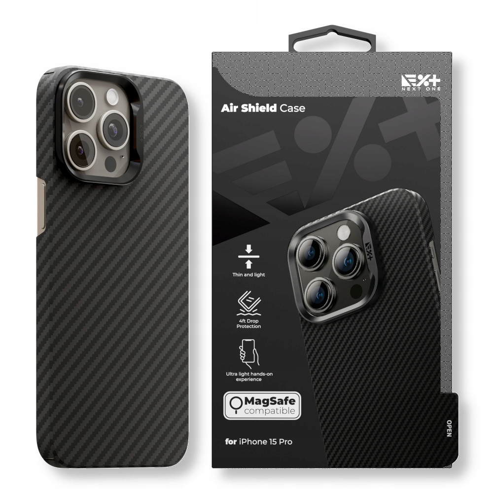 Next One Etui AirShield MagSafe Carbon iPhone 15 Pro