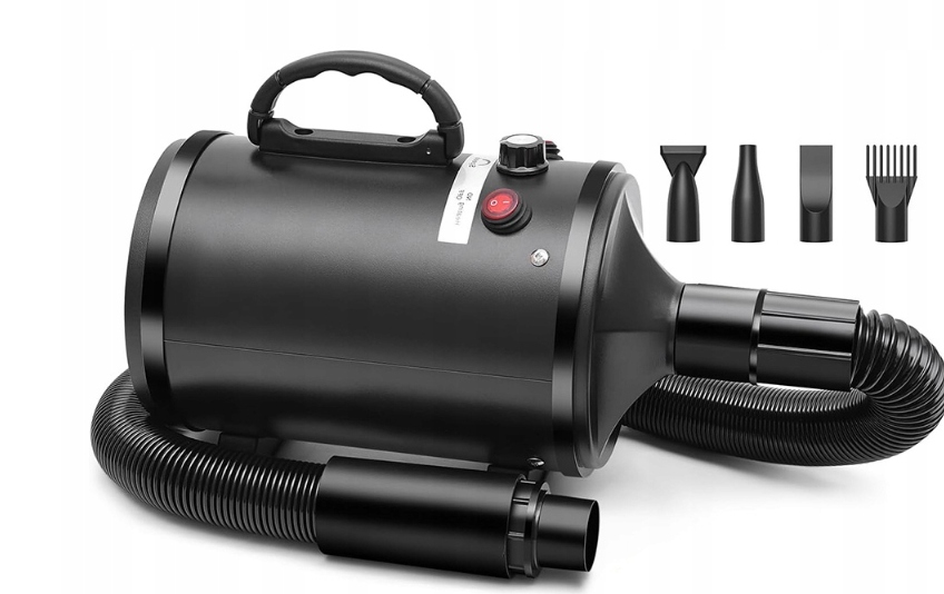 Suszarka do sierści Włosów psa i kota Profesjonalna 2800W 80M/S Czarna