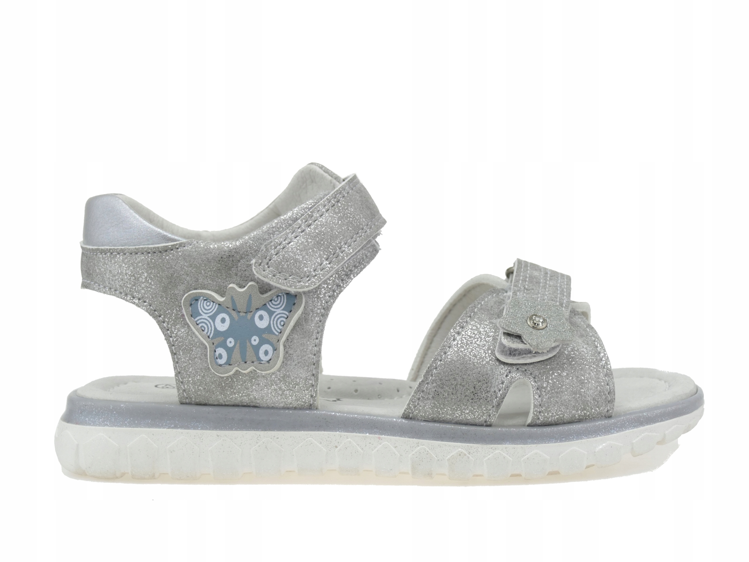 SANDAŁY DZIEWCZĘCE BUTY DZIECIĘCE SANDAŁKI NA RZEPY WKŁ. SKÓRA R. 27 Rozmiar (new) 27