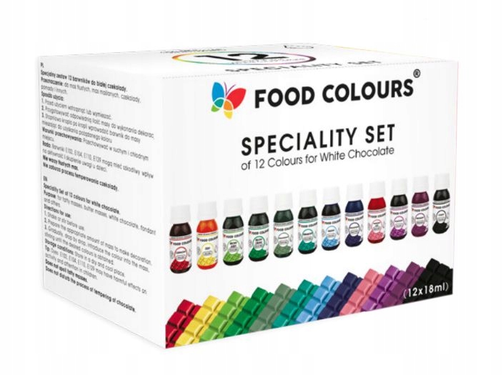 Barwnik w żelu Food Colours 18 ml 12 szt. wielokolorowy