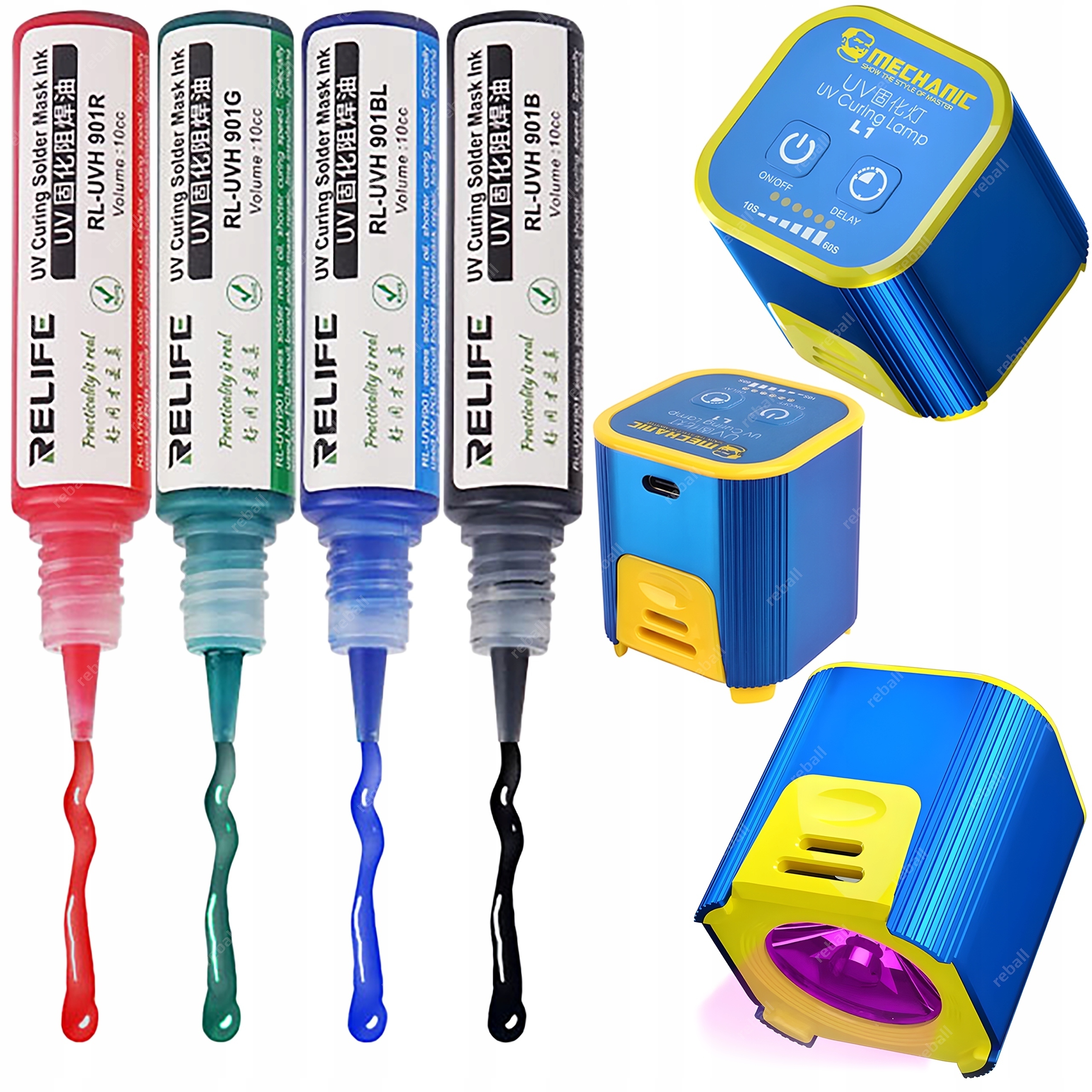 Mechanická Lampa L1PRO Uv Led Pro Vytvrzování Laku Soldermasky 4X Uv Lak