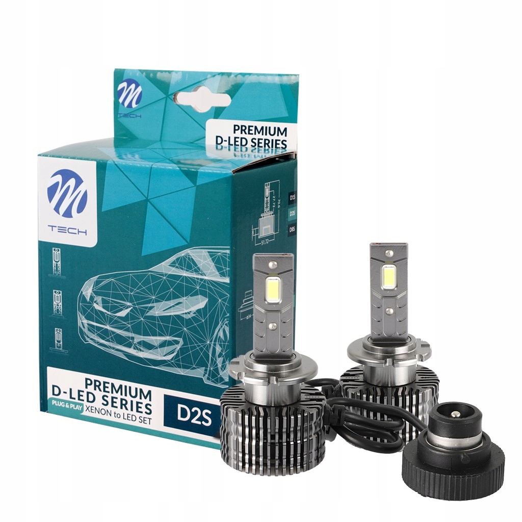 D2S Led žiarovky Xenon 35W 6000K 8400 lumen Canbus P&p Sada