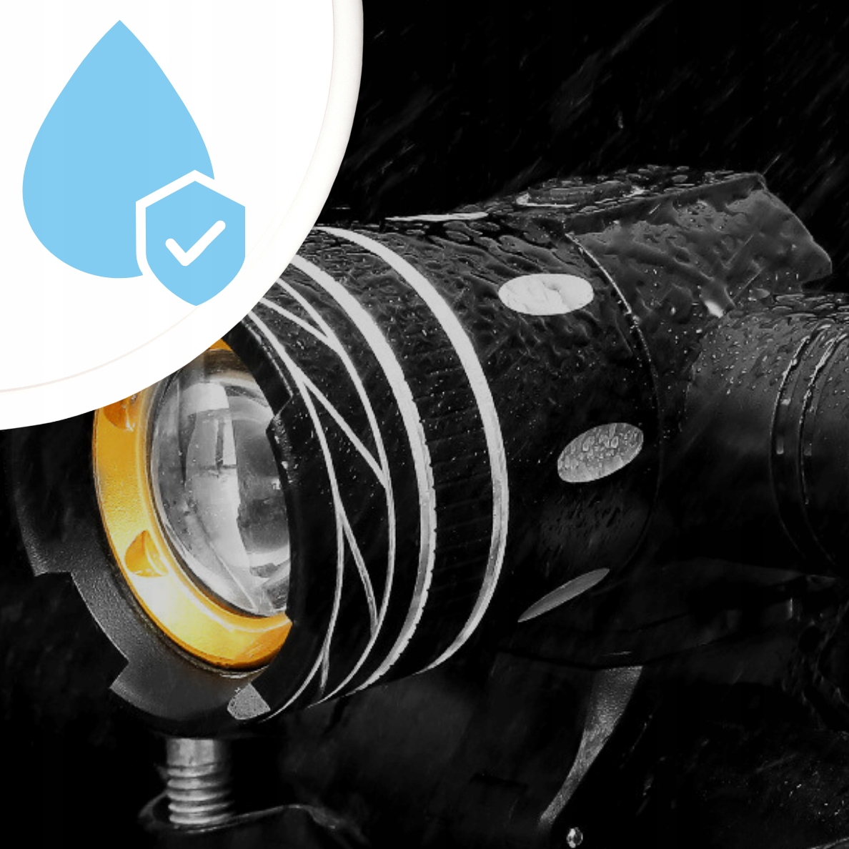 LAMPKA ROWEROWA LED NA ROWER KIEROWNICĘ MOCNA AKUMULATOROWA USB + TYŁ TYLNA Waga 208 g