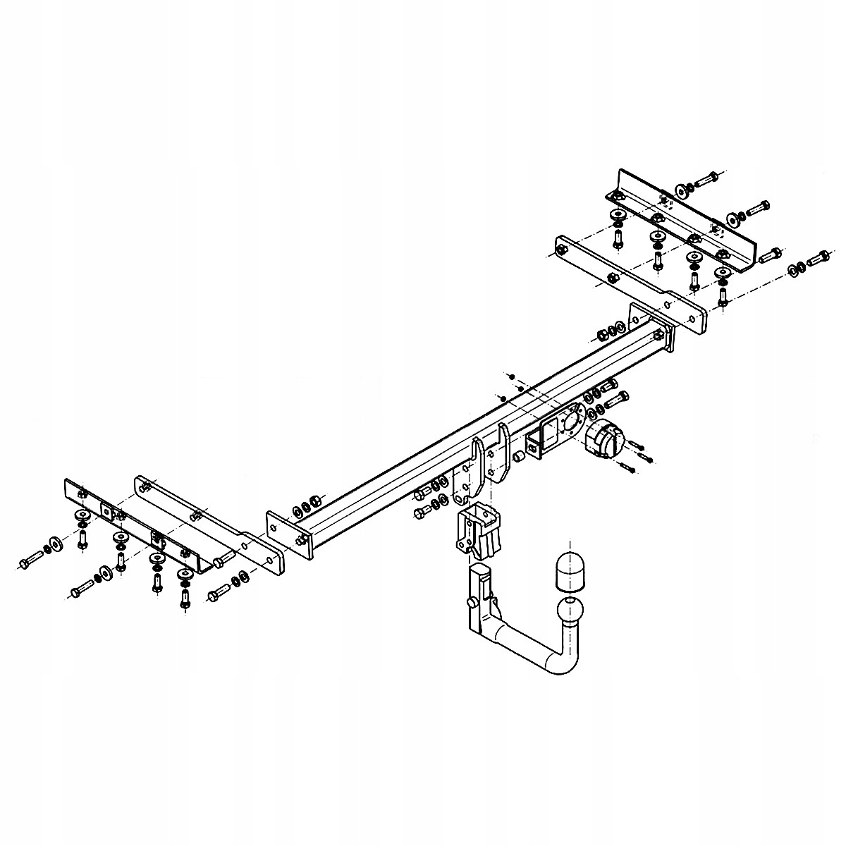 Hak holowniczy Wypinany do Nissan Pulsar C13 HTB 14-18 MODUŁ 13 PIN GRATIS Producent Steinhof