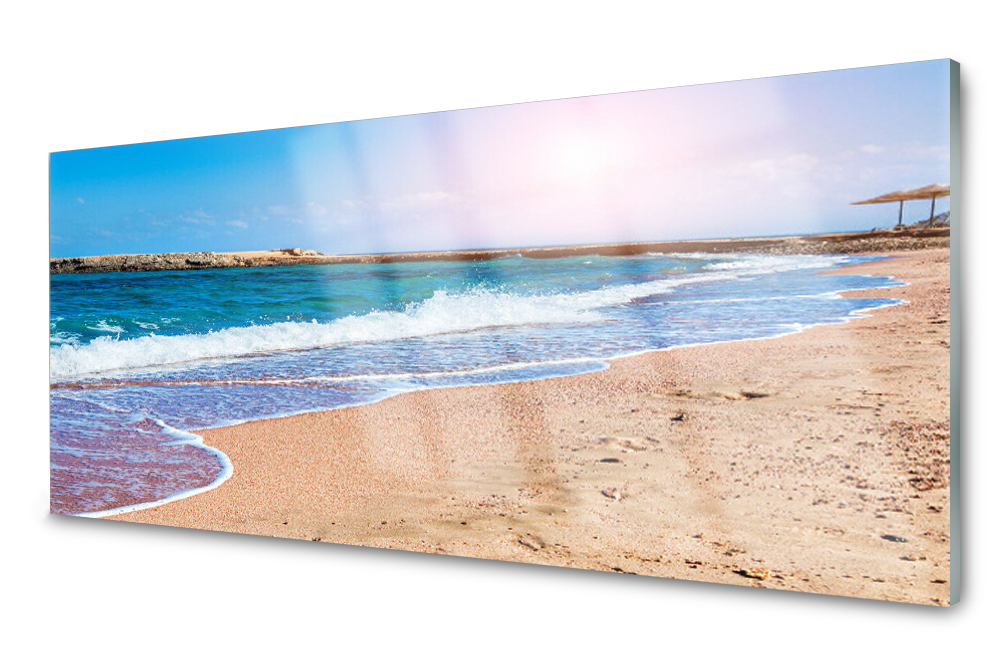 

Panel szklany do kuchni Ocean Plaża 125x50