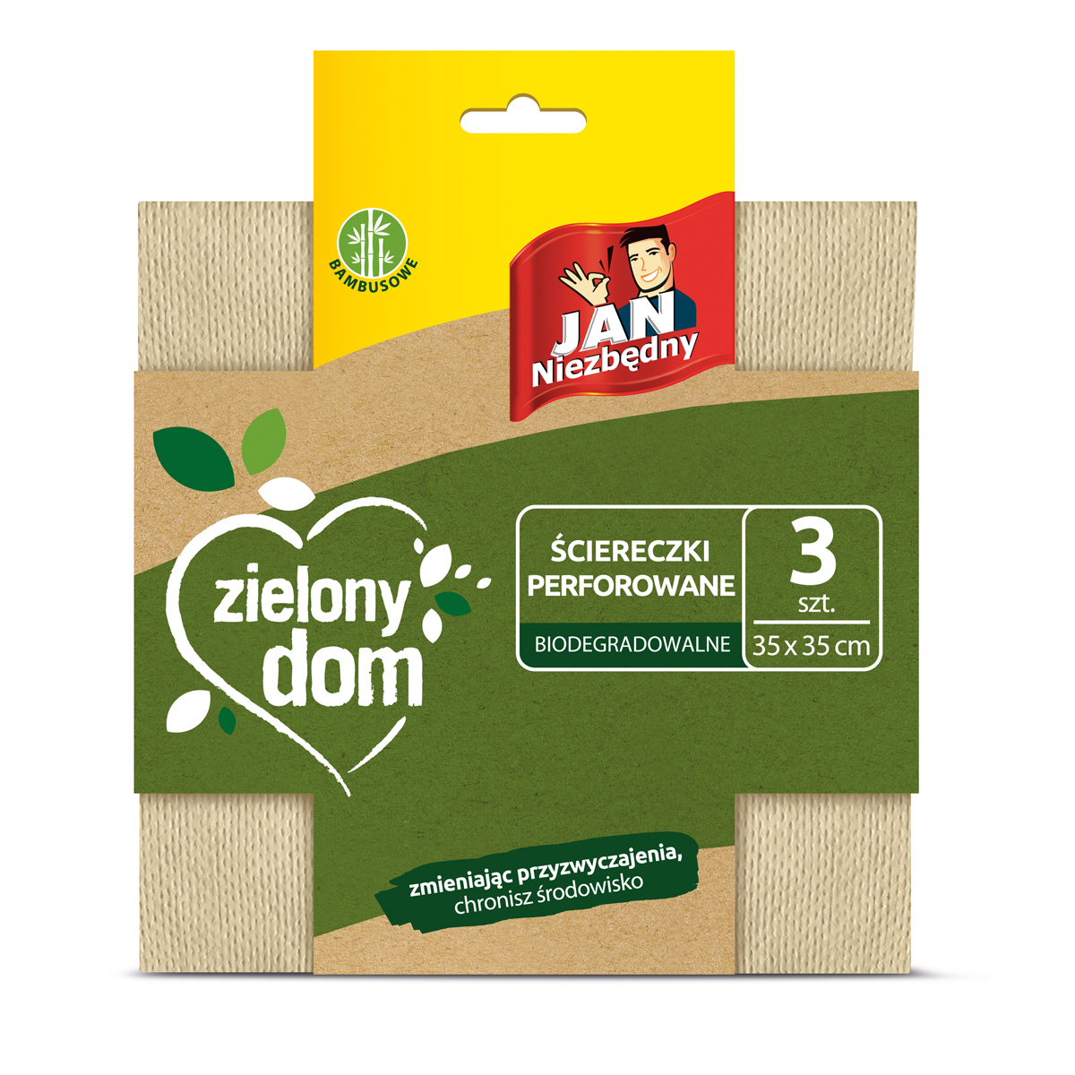 

Jan Niezbędny Zielony Dom Ściereczki perforowane 3