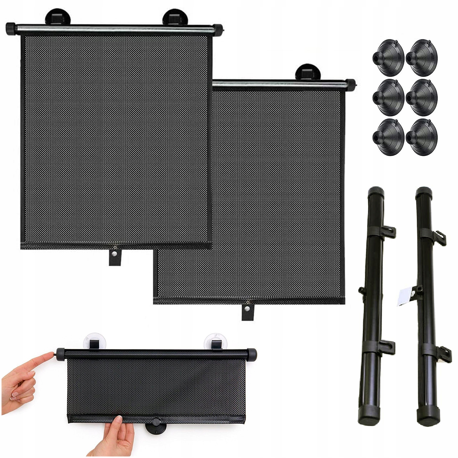 2x ROLETY PRZECIWSŁONECZNE ŻALUZJE OSŁONA NA OKNO SAMOCHODOWE OD SŁOŃCA