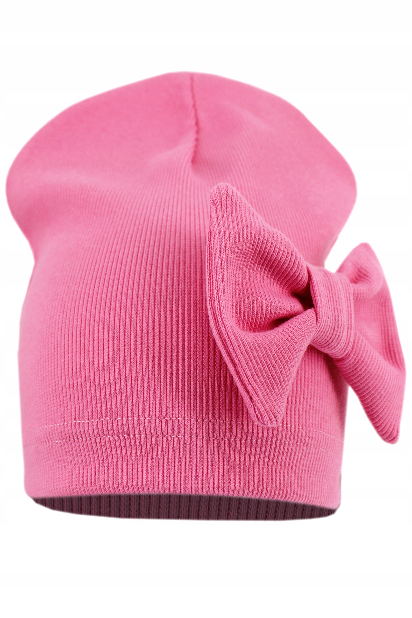 CZAPKA DZIECIĘCA JEDNOWARSTWOWA WIOSENNA Z KOKARDĄ Rozmiar 54-60 cm