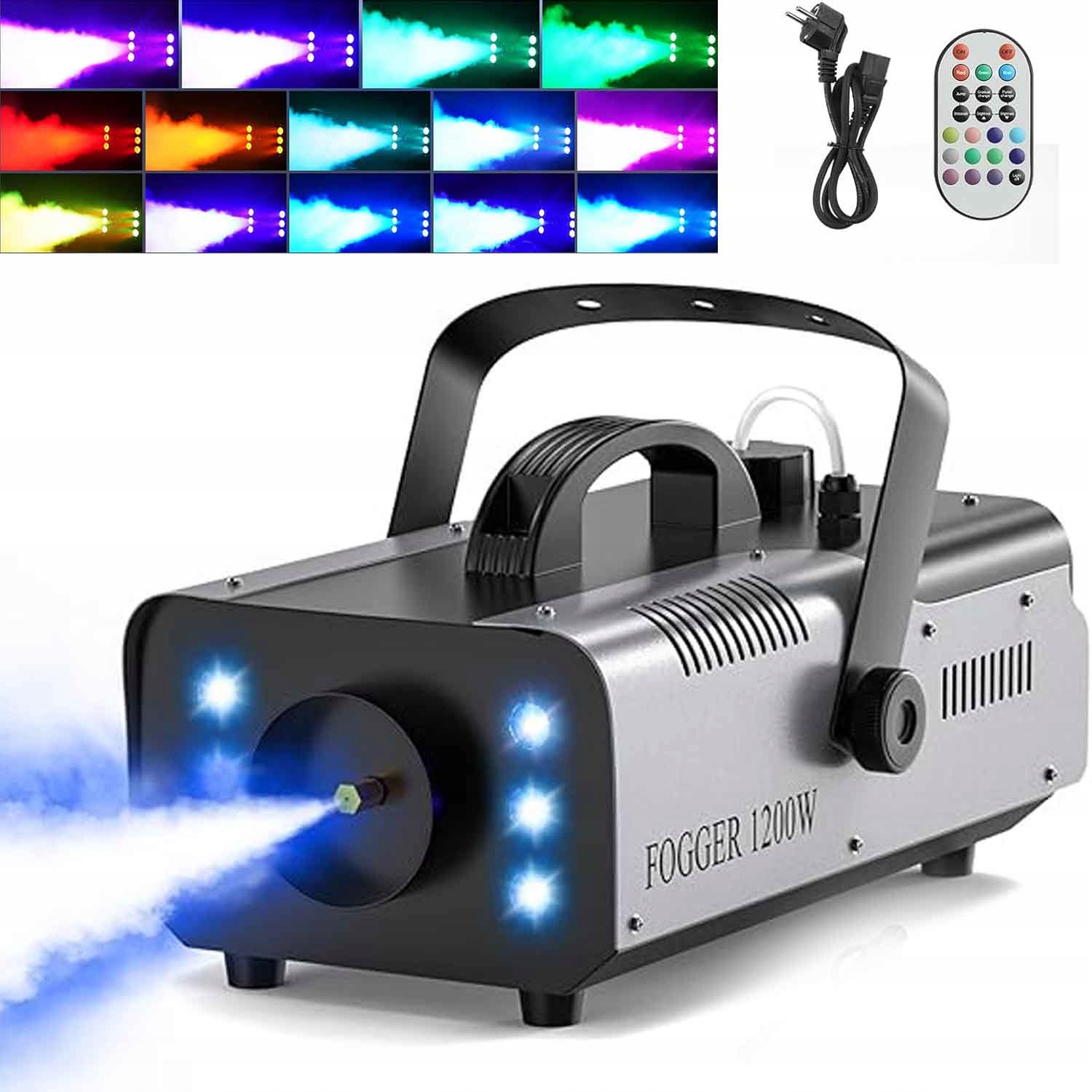 Výrobník Kouře, Mlha, Kouřová Mašina, 1200W Rgb Led Světlo, Dálkové Ovládání