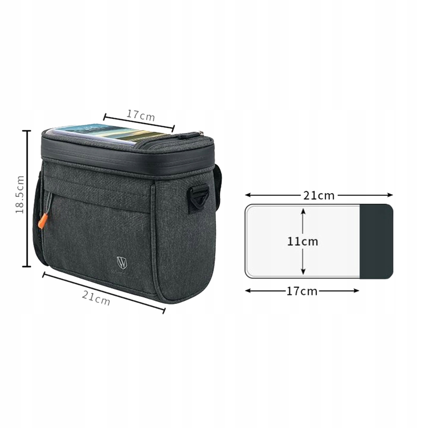 SAKWA ROWEROWA NA KIEROWNICĘ TORBA ROWEROWA TORBA MĘSKA NA RAMIĘ Z PASKIEM Marka Wheel-Up