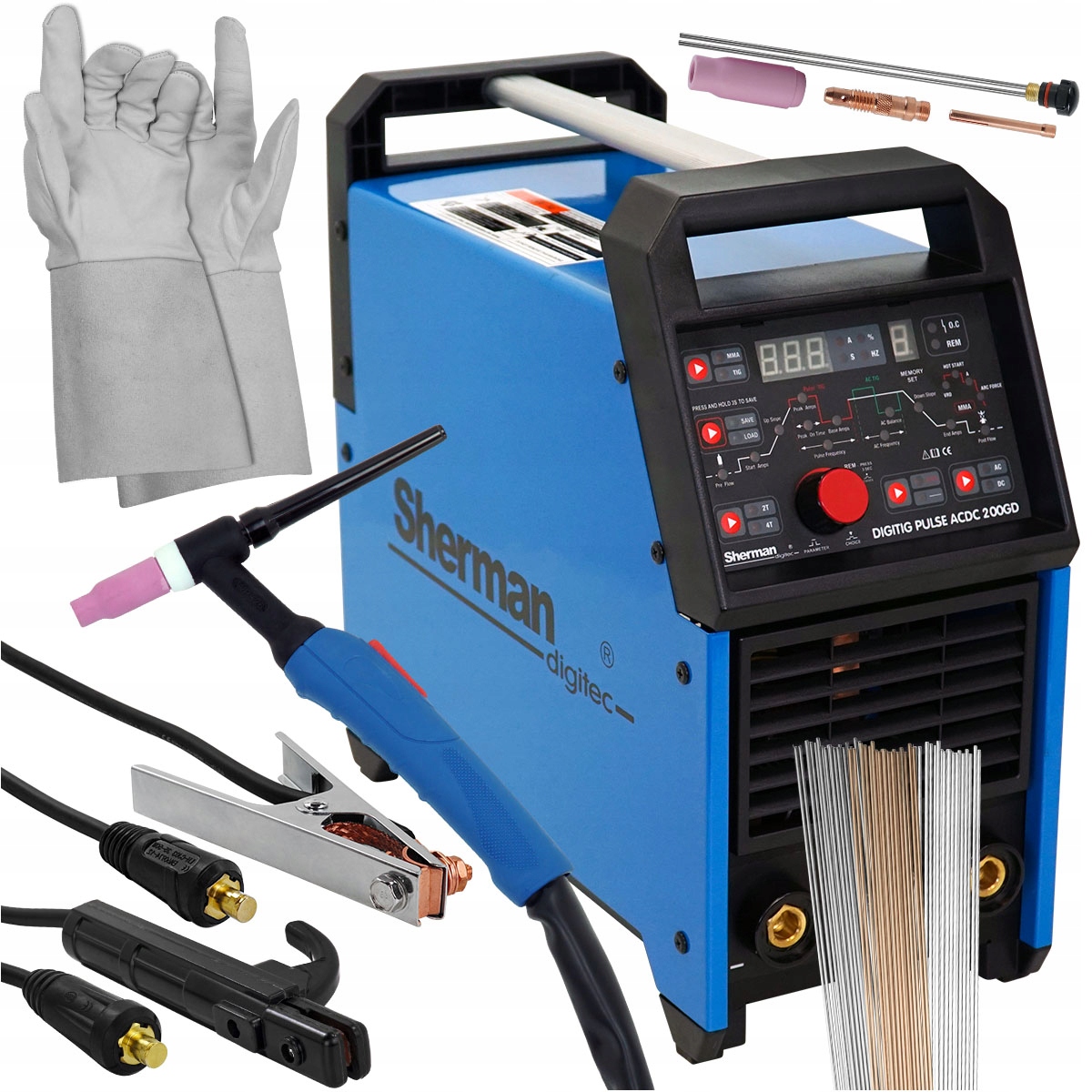 Spawarka Sherman TIG AC DC 200A MMA do aluminium