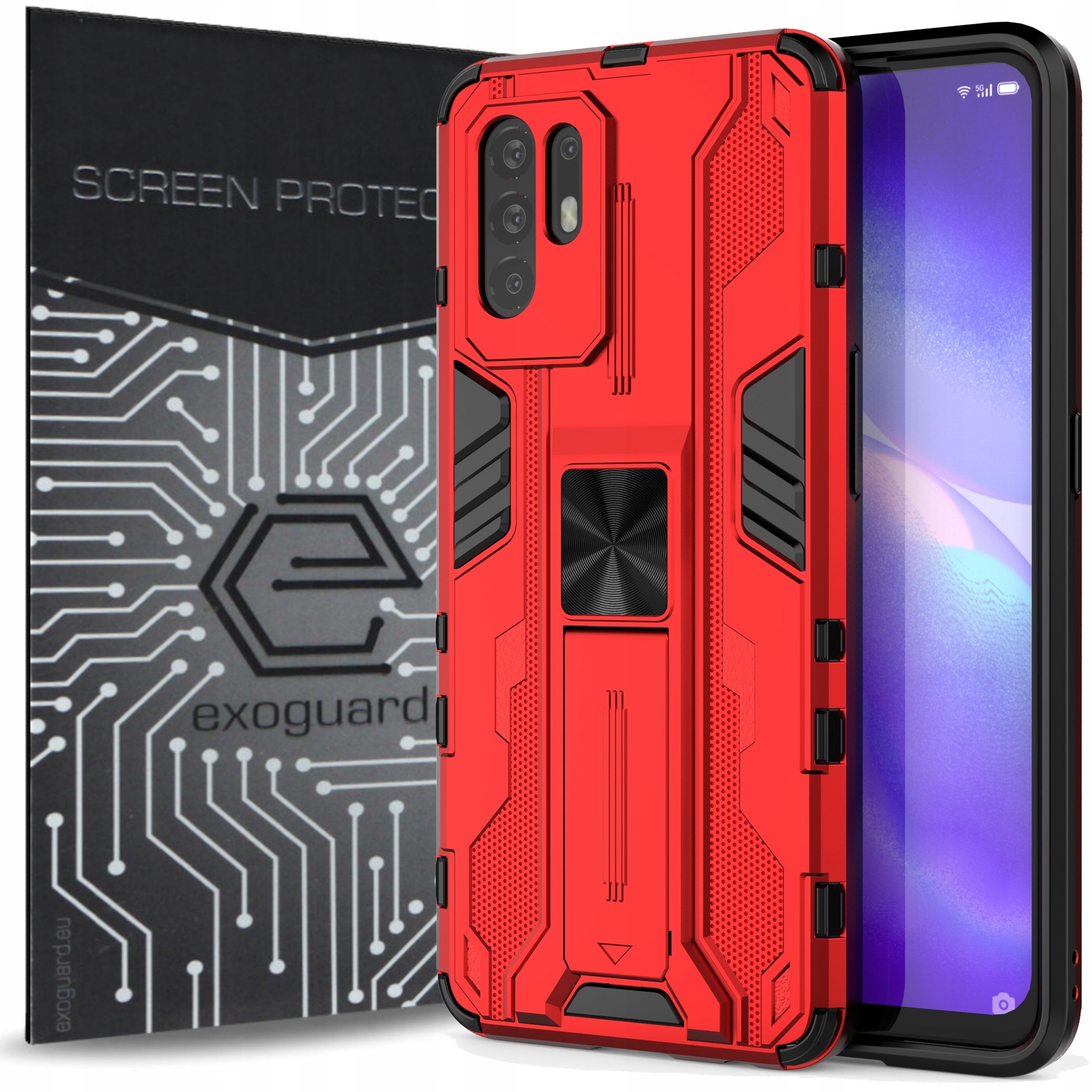 

Case Obudowa Etui Pancerne+szkło do Oppo Reno 5Z