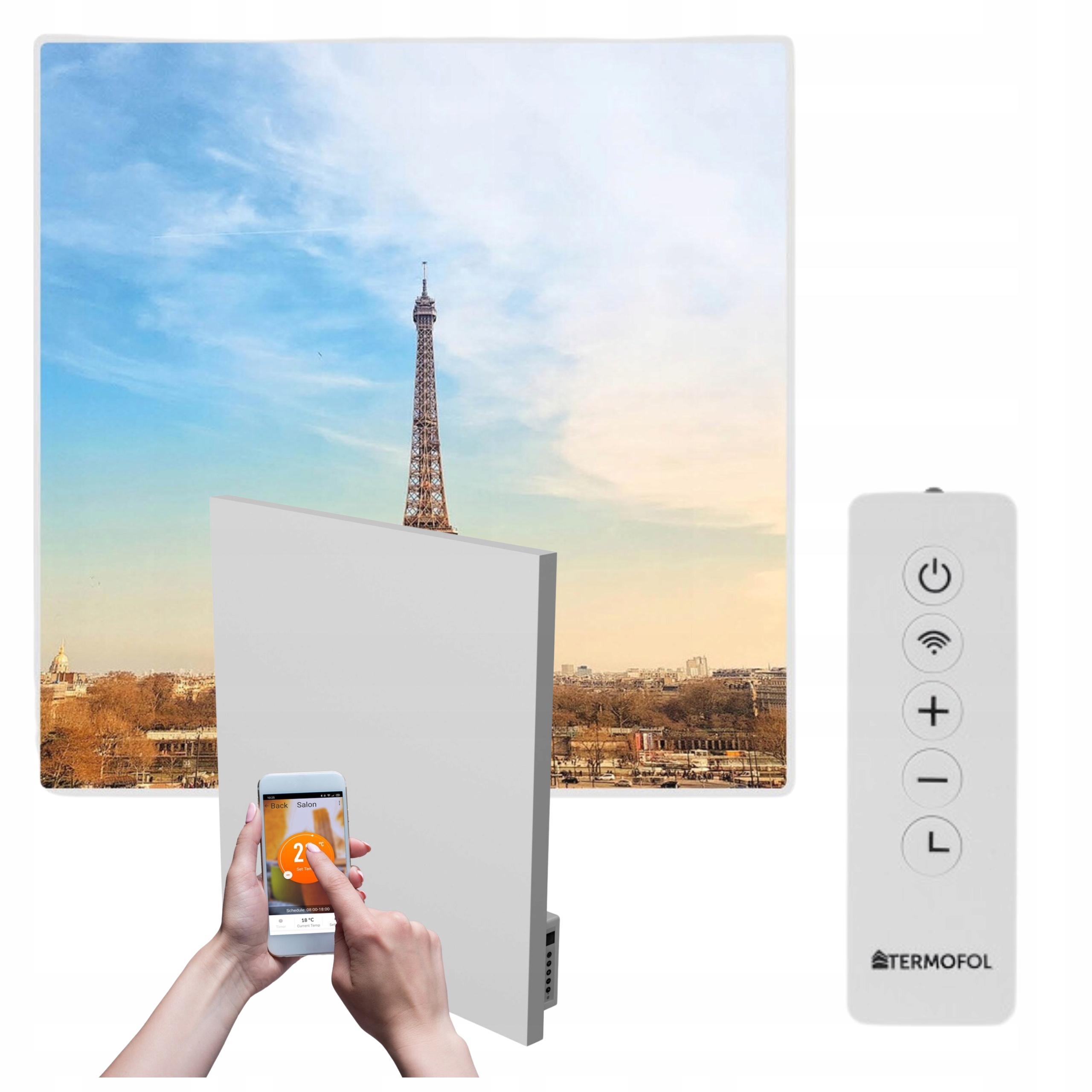 Infračervený ohrievač obraz veža 350 W 60x60 cm WiFi