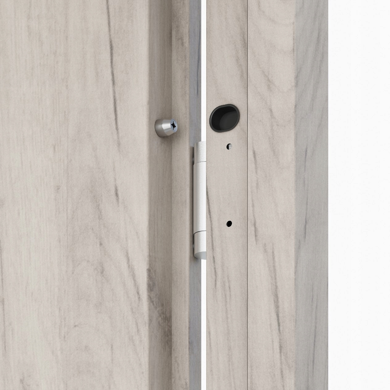 DRZWI PRAWE 55MM ZEWNĘTRZNE POPIEL 90 CM DO ŚRODKA Marka O.K.Doors