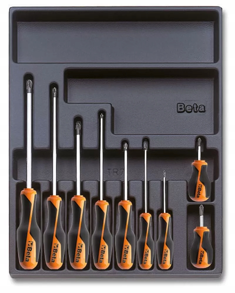 Wkład profilowany twardy z zestawem 9 wkrętaków beta grip