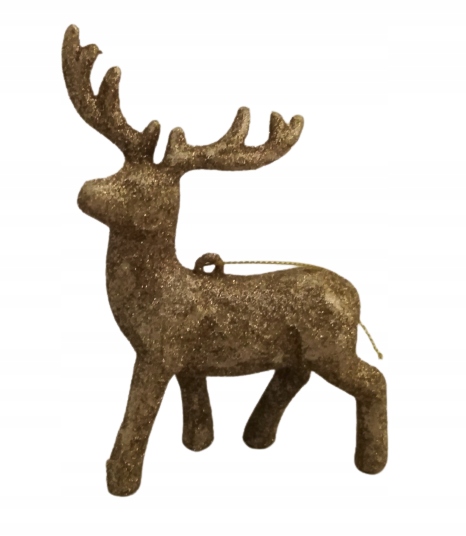 ZAWIESZKA figurka RENIFER święta SZAMPAŃSKI 13 cm