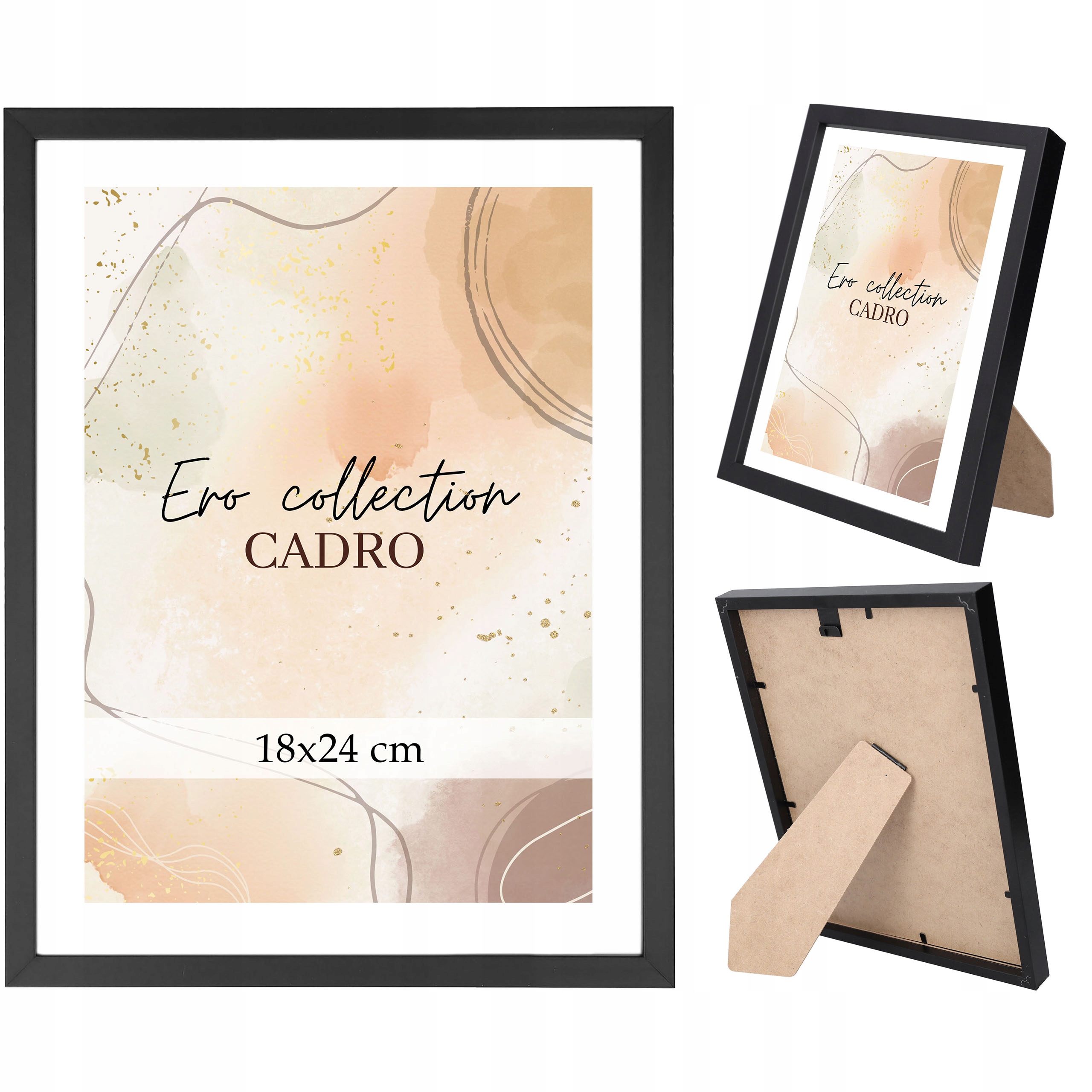 

Ramka na zdjęcia 18x24 ramki stojąca nóżka czarna