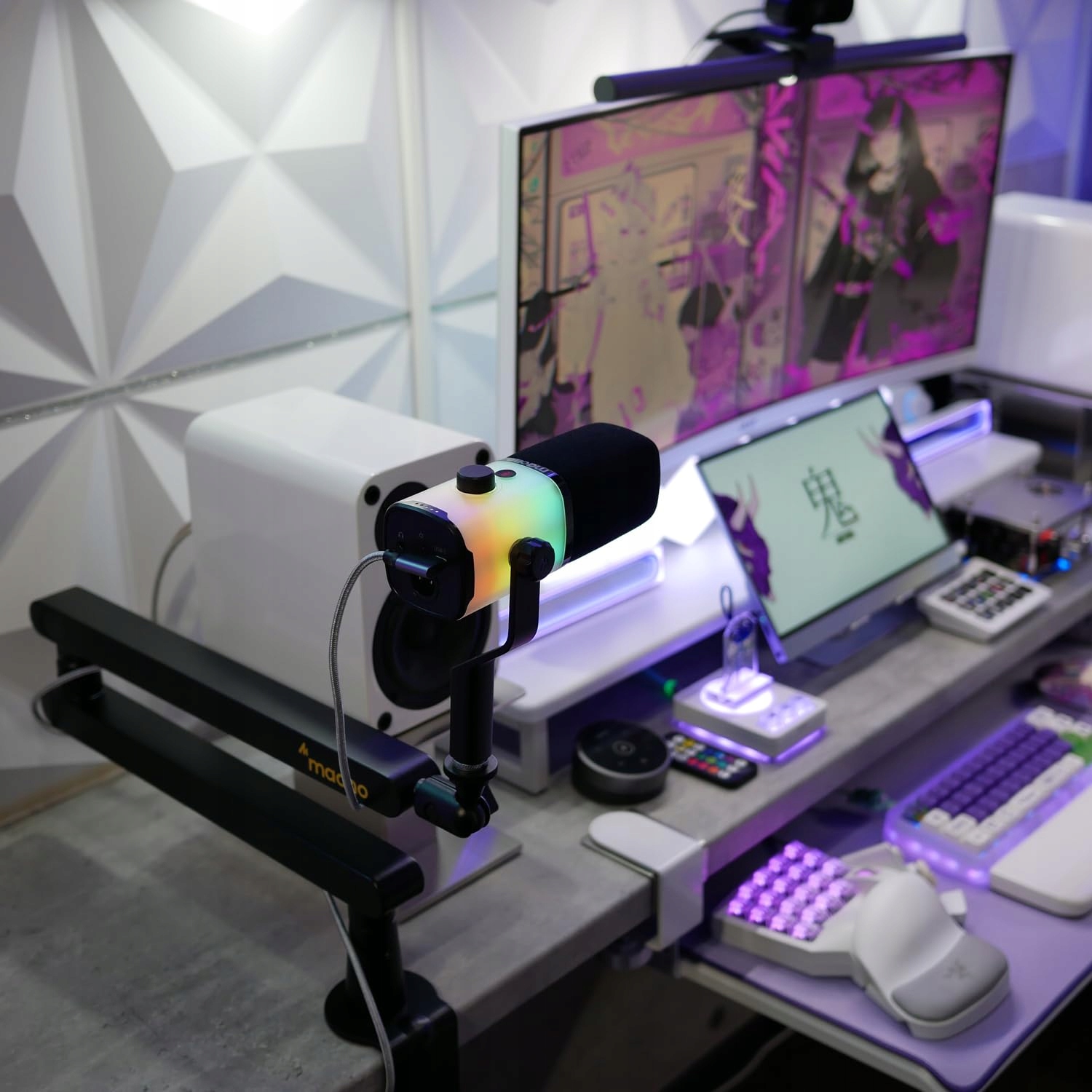 MAONO Statyw Mikrofonowy Z Obrotowym Ramieniem Czarny — miniatura 9