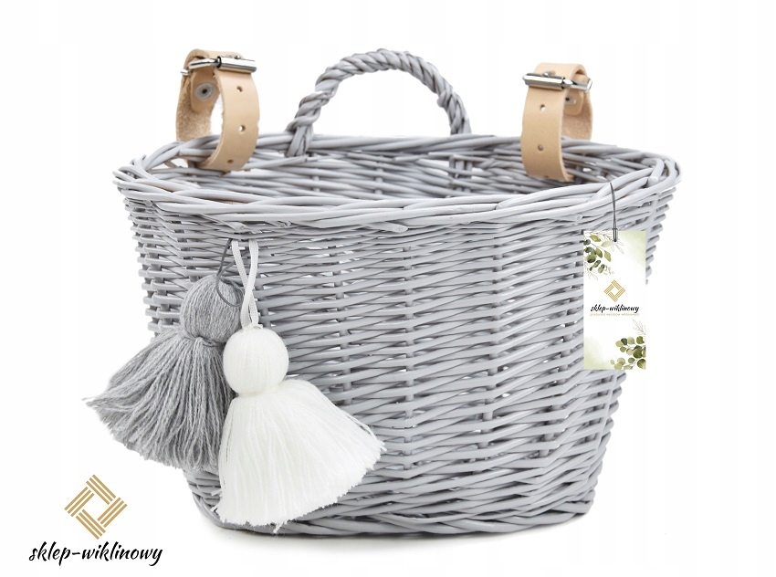 Mini koszyk rowerowy dla dzieci Koszyczek na rower dziecięcy Szary