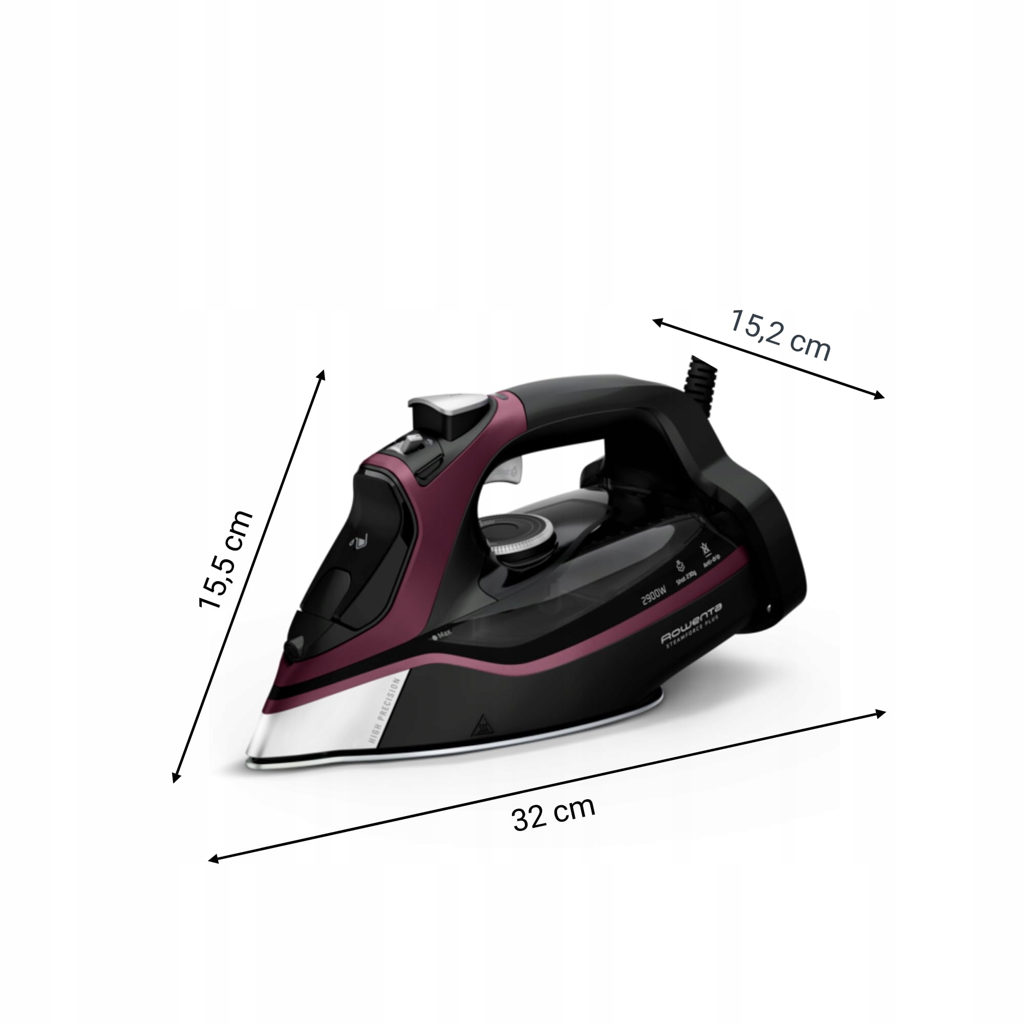 ROWENTA Steamforce Żelazko 2900W 45g/min 230g/min Ochrona Przed Kapaniem — miniatura 3