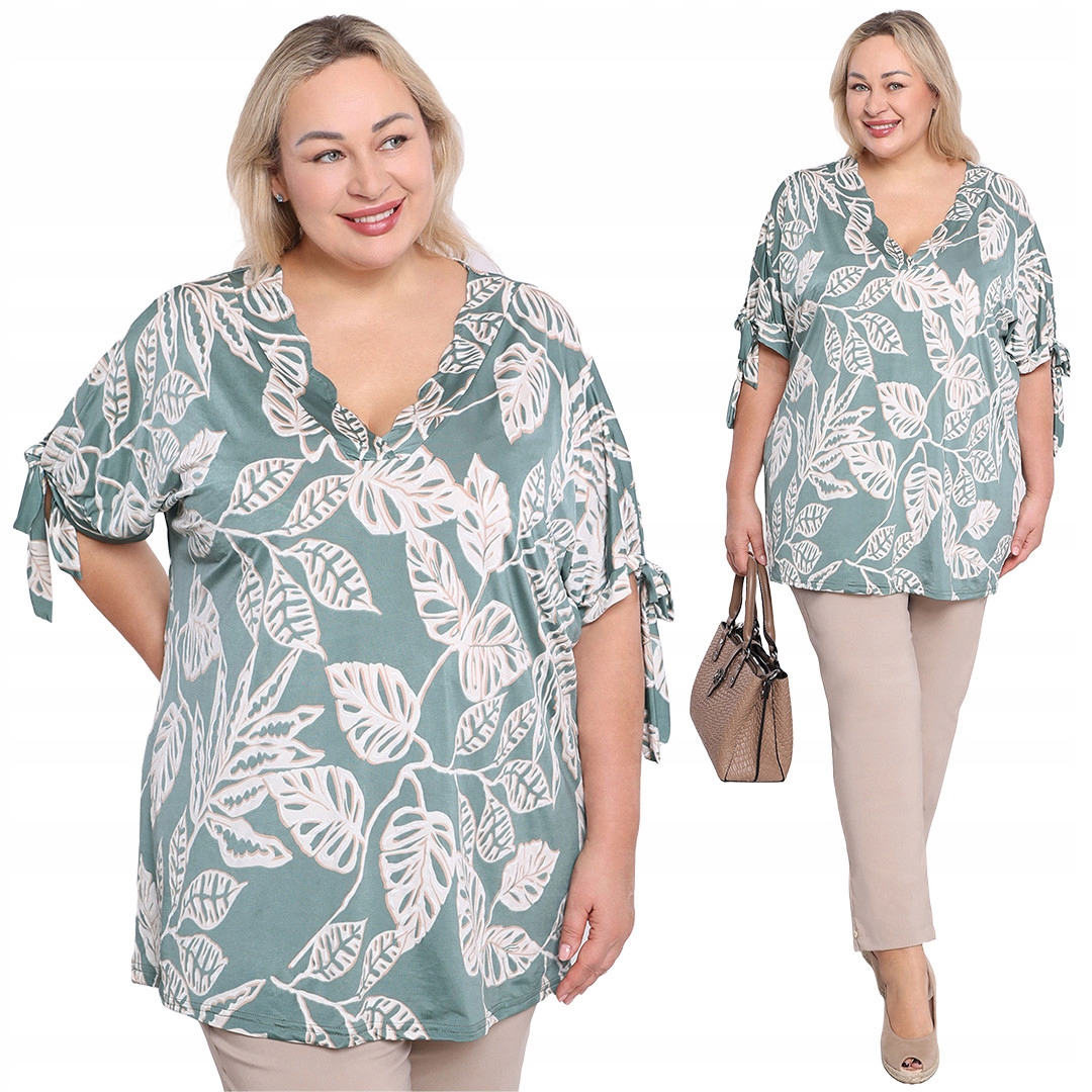 Zelená tropická tunika v listech 58/60