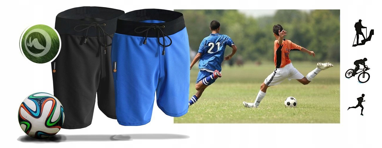 SPODENKI NA PIŁKĘ DERBY ELASTYCZNE DOPASOWUJĄCE XL Rodzaj spodenki