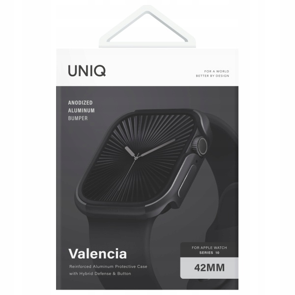 UNIQ etui Valencia Apple Watch Series 42mm czarny/midnight black Marka UNIQ