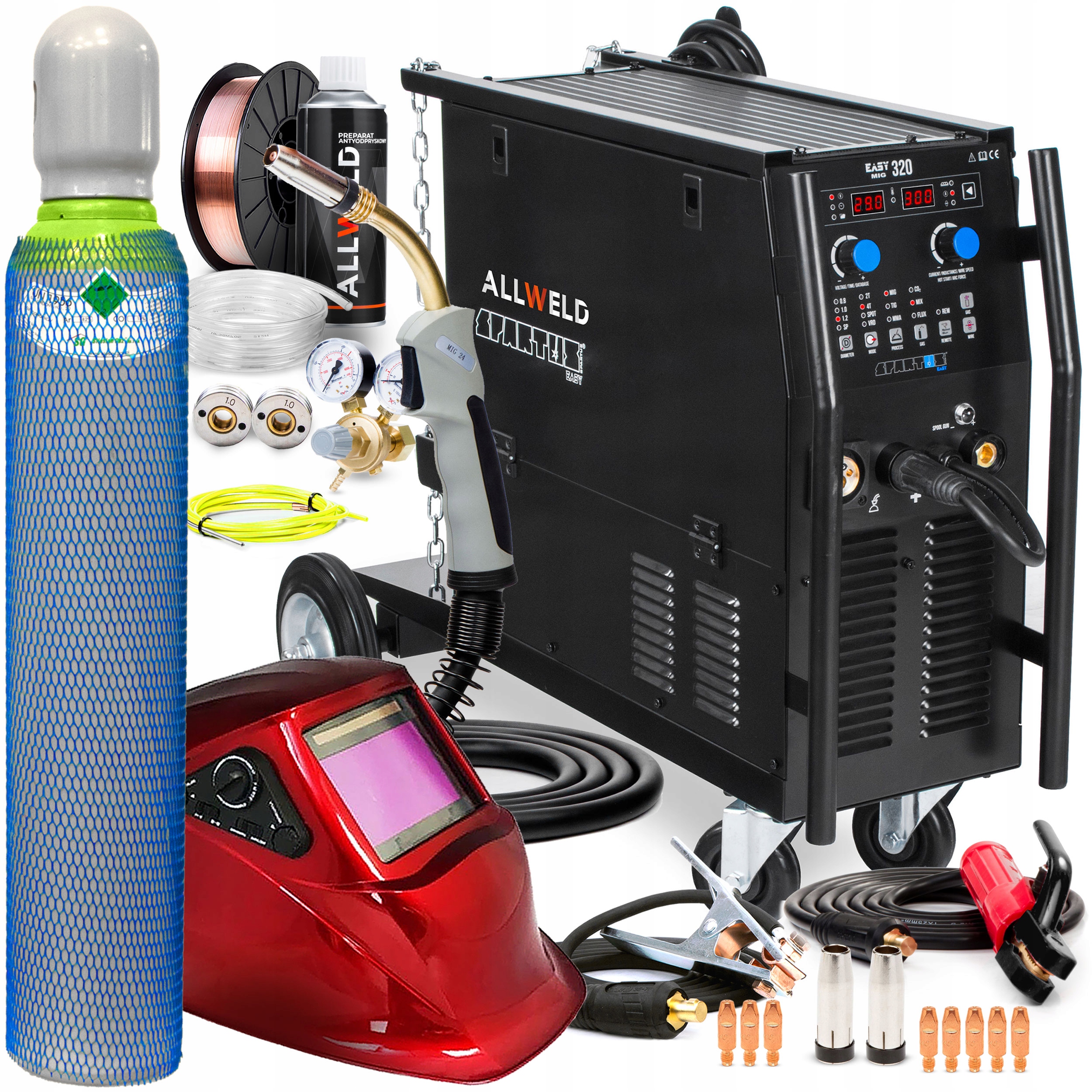 Invertorová Svářečka Spartus Mig 320 Synergie Mma Tig Alu Syn Lutosvařování