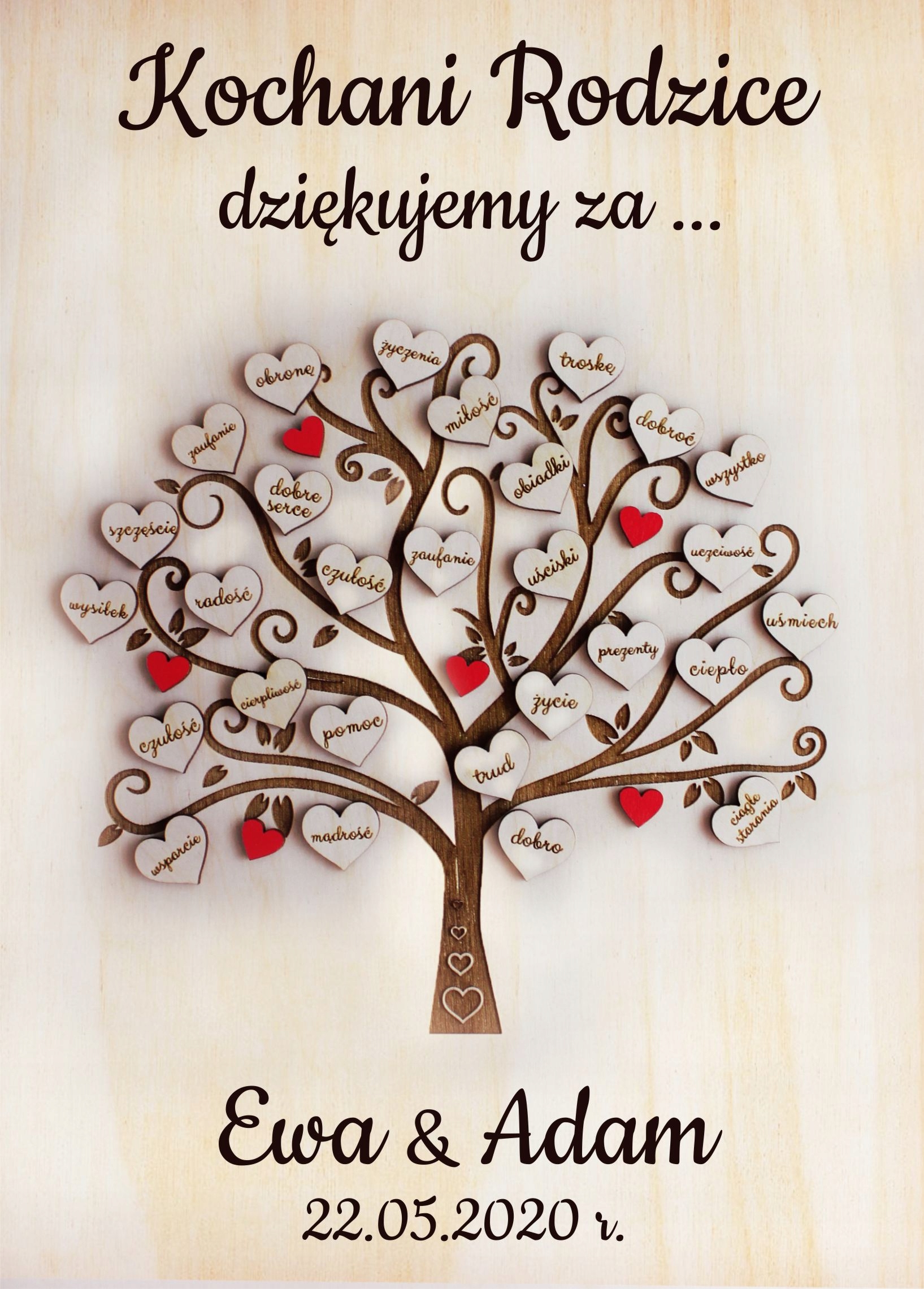 

Podziękowanie Dla Rodziców Tabliczka Ślub Chrzest