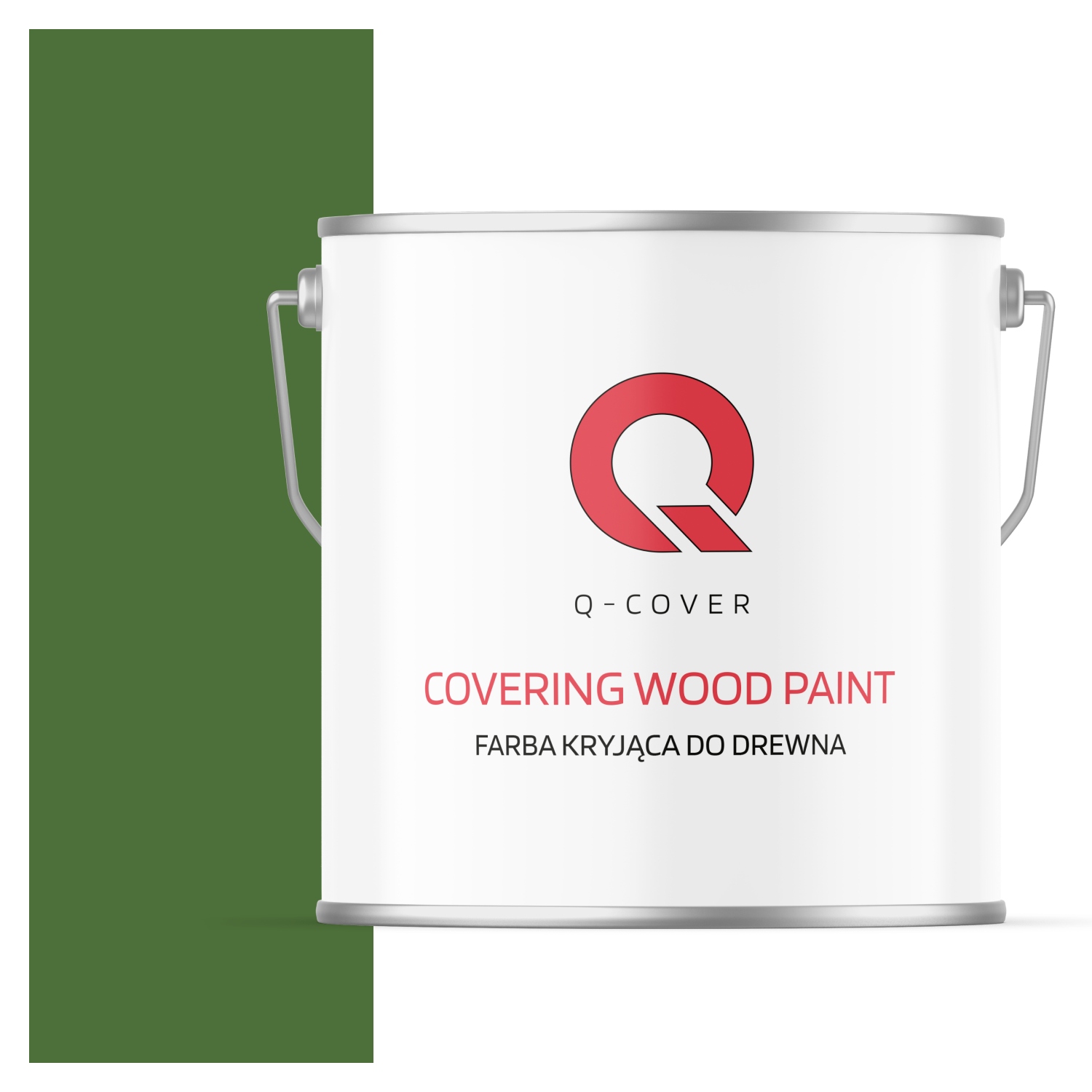 Farba Do Drewna Kryjąca Drzwi Renowacji RAL6010 Zielony Trawiasty Satyna 5L