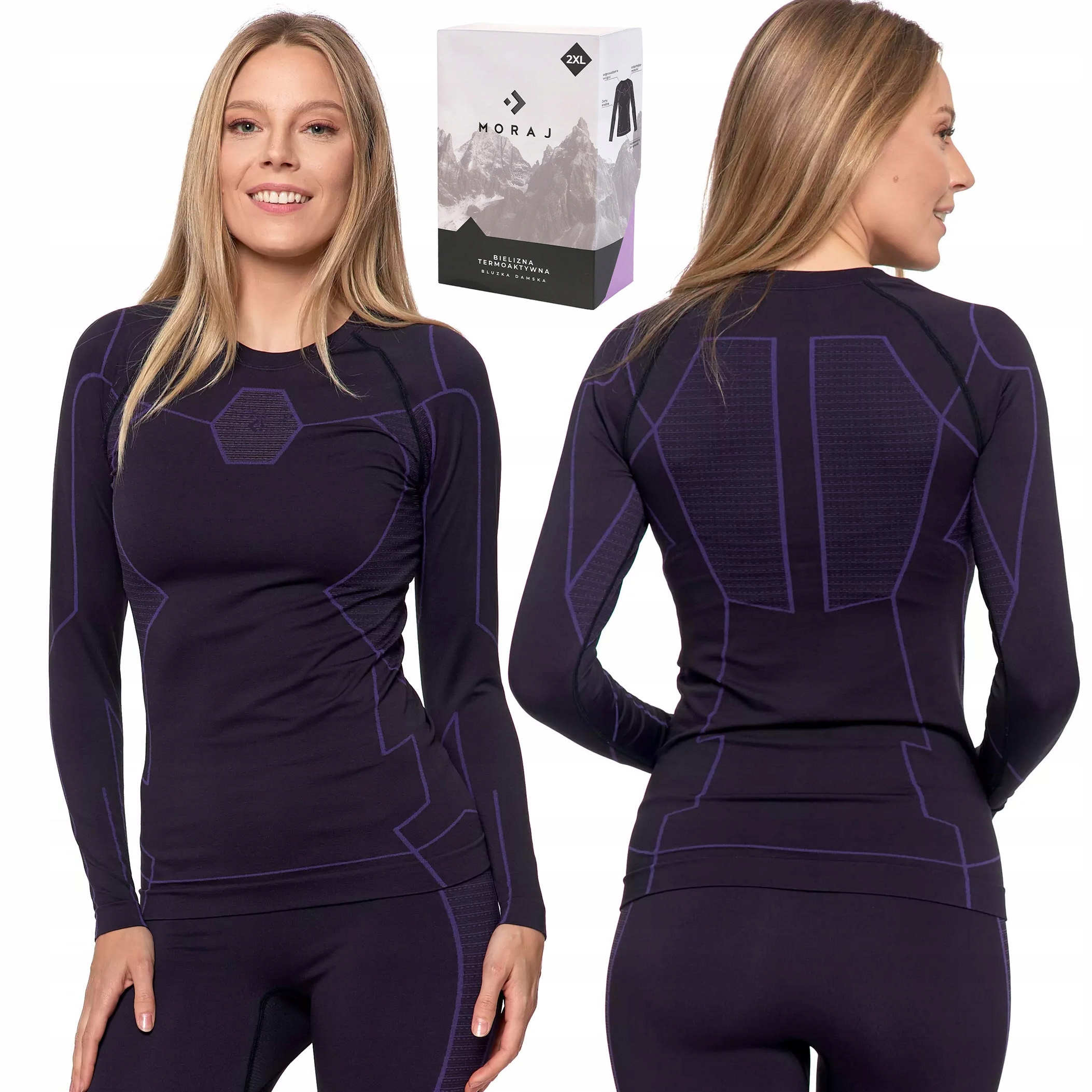 Bluzka Termoaktywna Damska Podkoszulka Termo z Jonami Srebra Moraj M