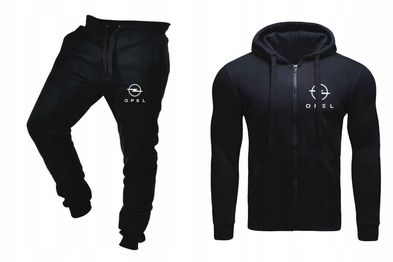 Tepláková Souprava Teplákovka Opel Pánská Rozepínací Černá L