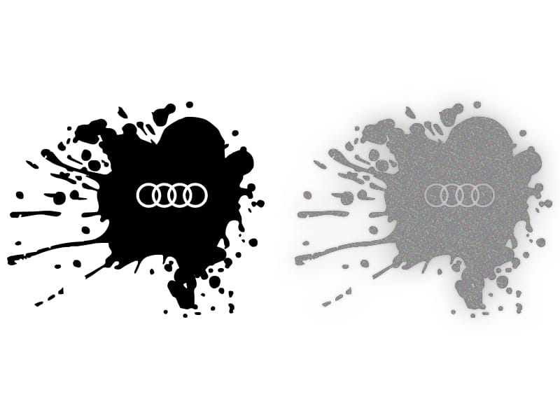 Naklejka PLAMA Audi Logo na samochód na auto - ODB