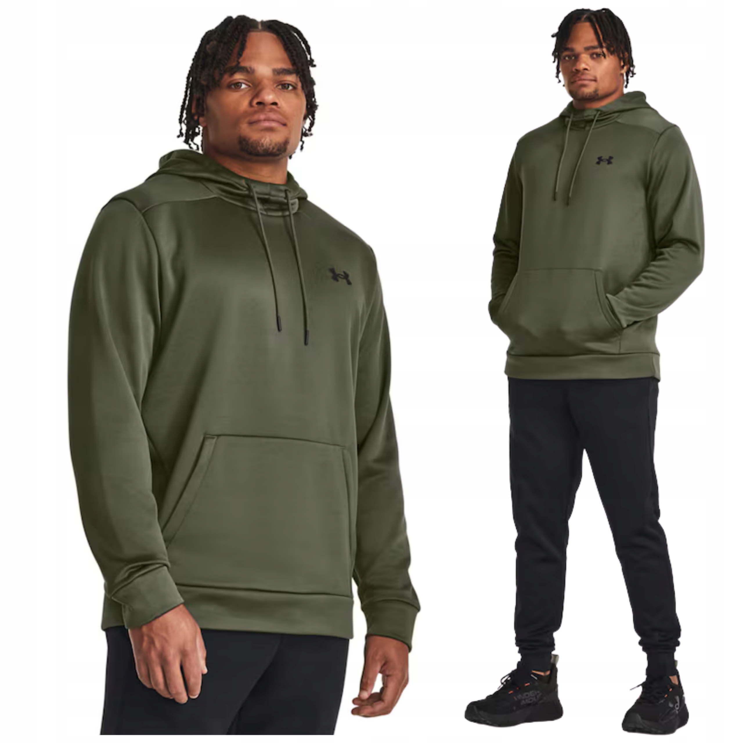 Bluza Dresowa Under Armour Z Kapturem Khaki XL