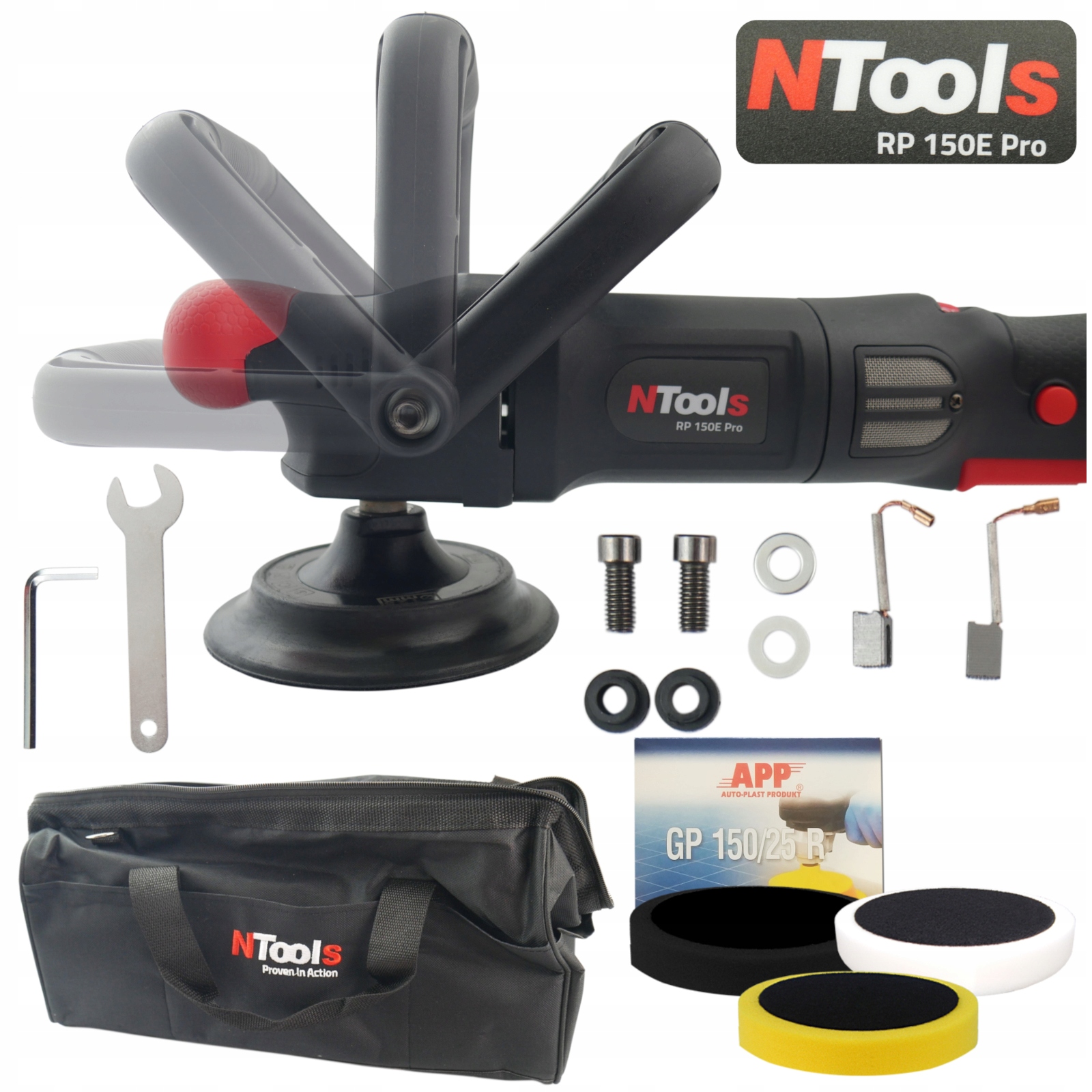 Автомобільний Полірувальник Rp150e Pro NTools + 3 губки