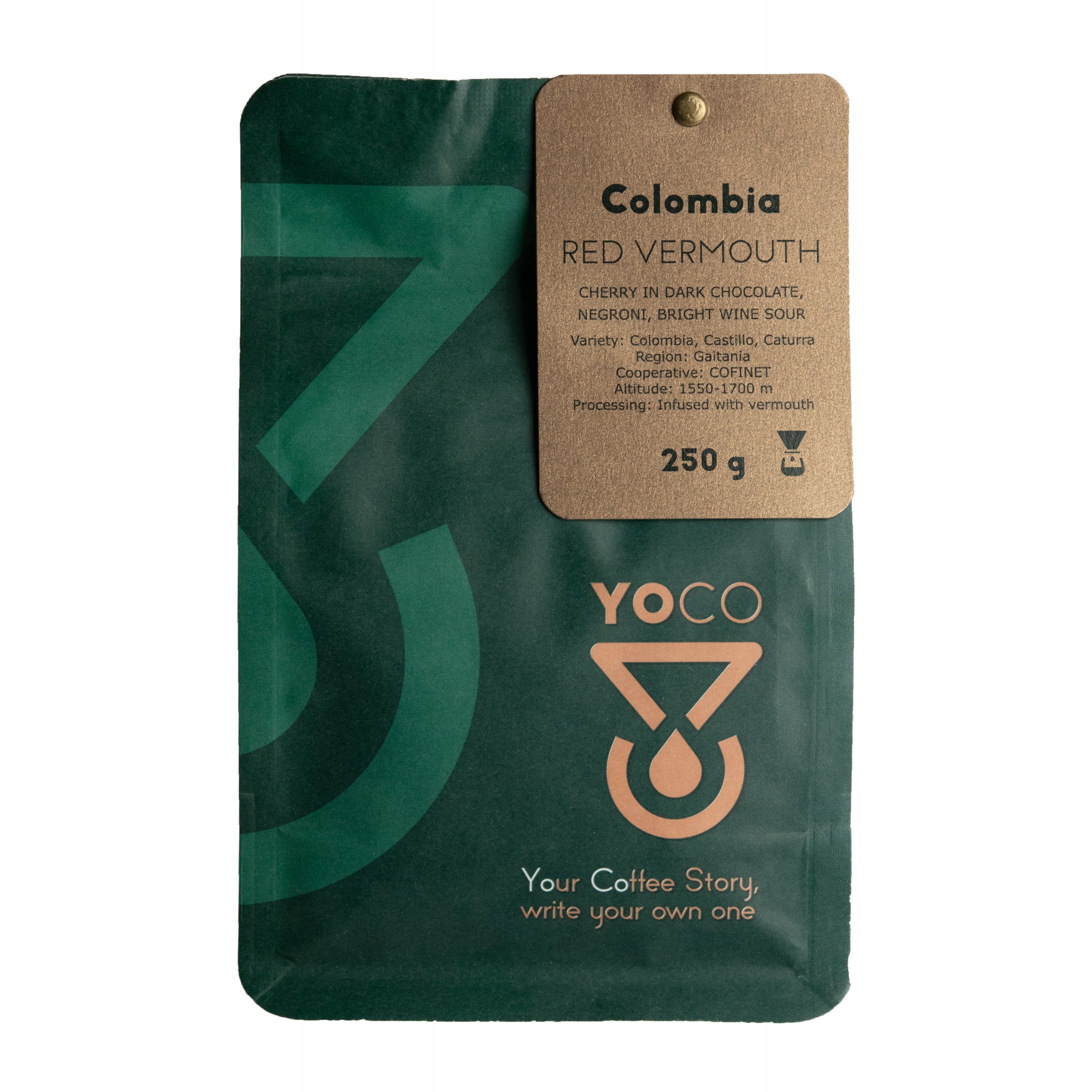 Kolumbijský Červený Vermuth Arabica YoCo speciální Káva káva g