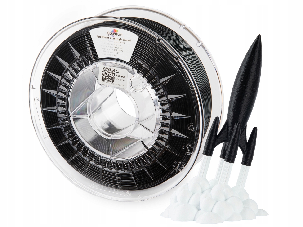 Filament Spectrum Pla High Speed Deep Black Černý 1,75 mm 1 kg