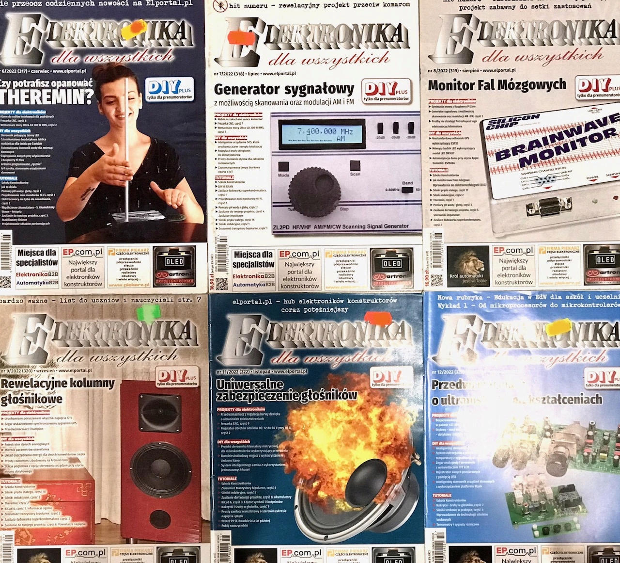 ELEKTRONIKA DLA WSZYSTKICH ZESTAW X6 KOLUMNY GŁOŚNIKOWE