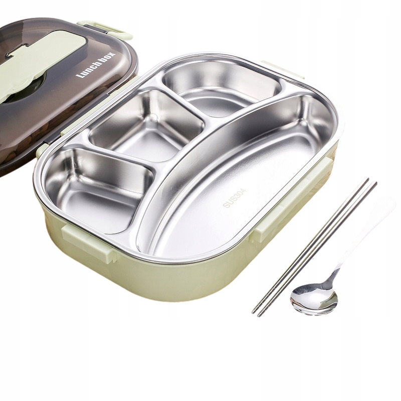 

Pojemnik Lunch Box Obiadowy Dzielony 4komory 1,3L