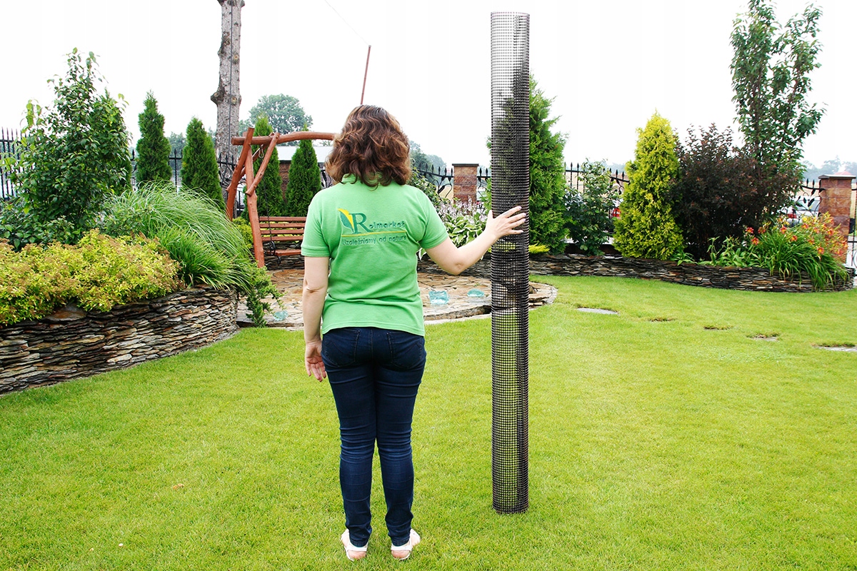 MOCNA SIATKA ZABEZPIECZAJĄCA NA RYNNY na liście 2m czarna UV DO RYNIEN Średnica 120 mm