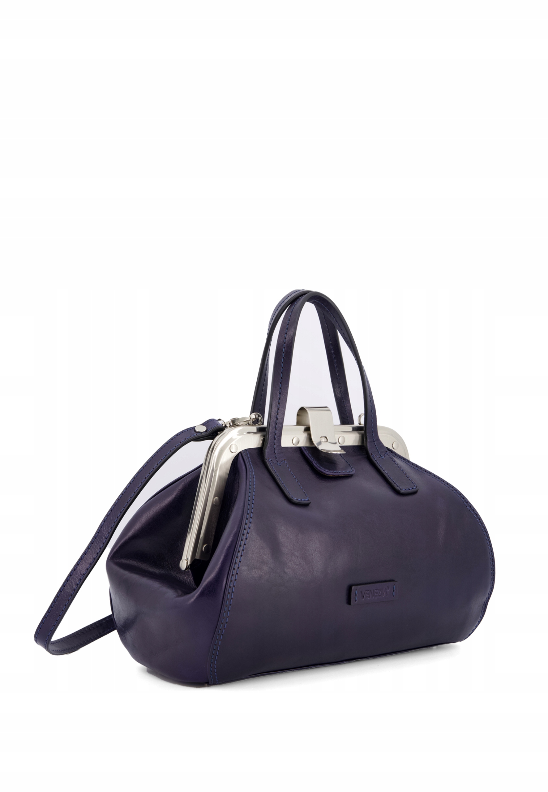 VENEZIA - GRANATOWY KUFEREK Z BIGLEM Marka VENEZIA