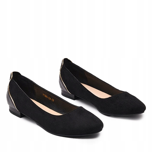 

Czarne Baleriny Damskie Eko Zamszowe Ramac 37