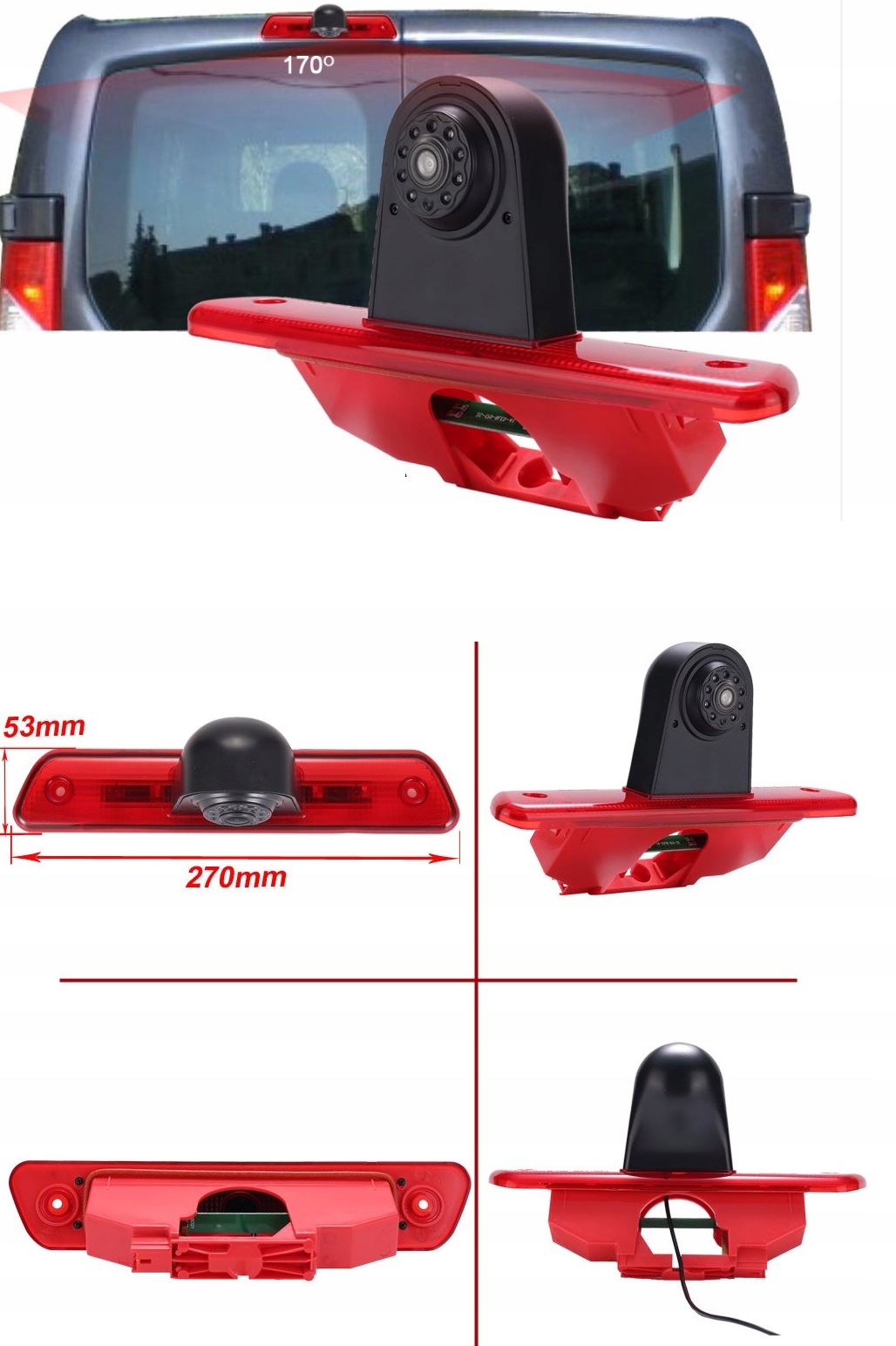 Monitor Cúvacia Kamera Fiat Scudo 2007-2016 Full Hd Fisheye 170 Stupňov