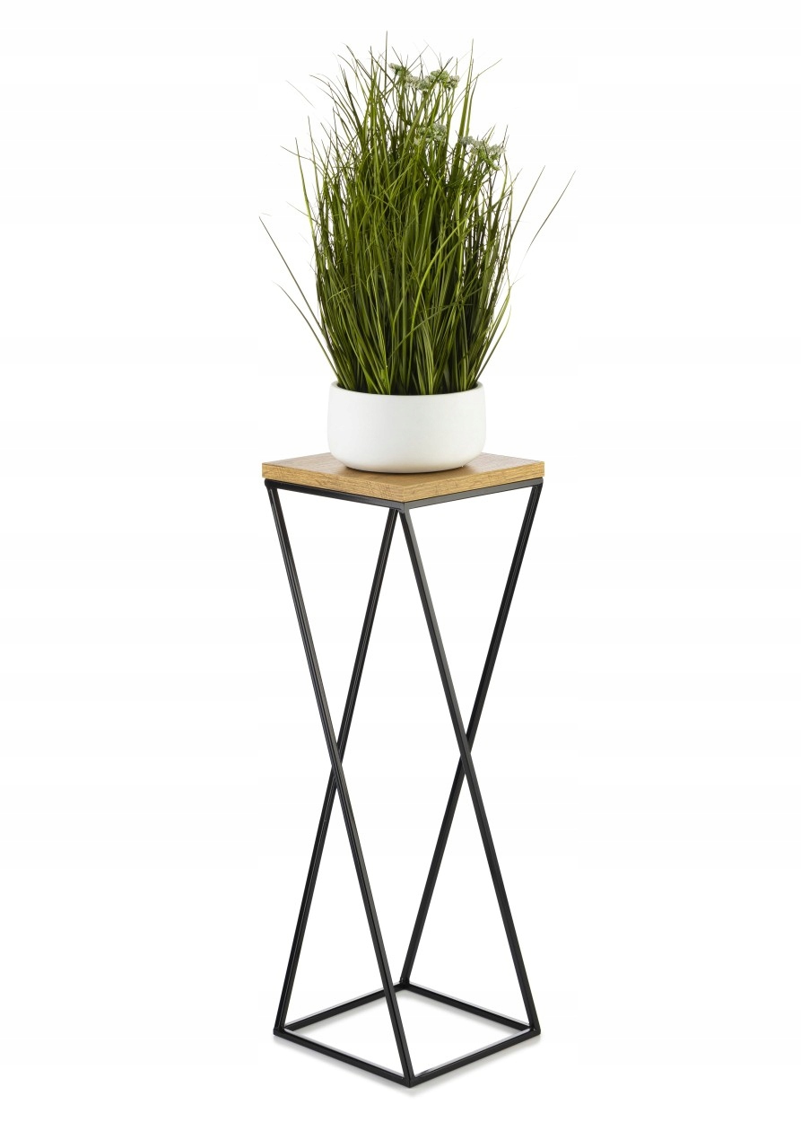 

Kwietnik Stojący Industrialny Metal Blat Mdf 70 cm